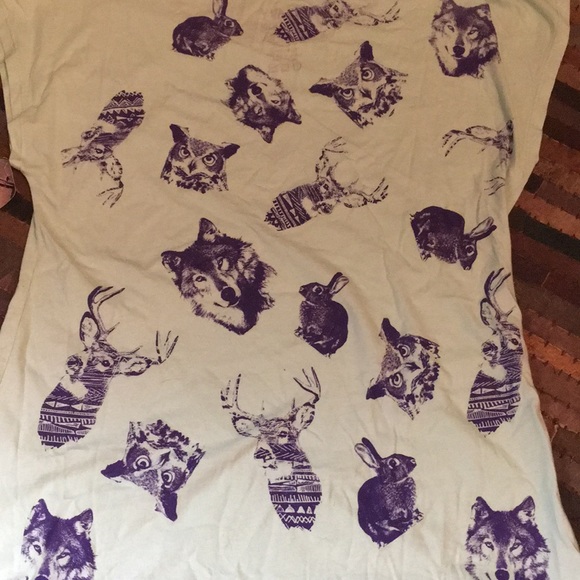 Wolf, owl and deer t-shirt - Picture 2 of 3